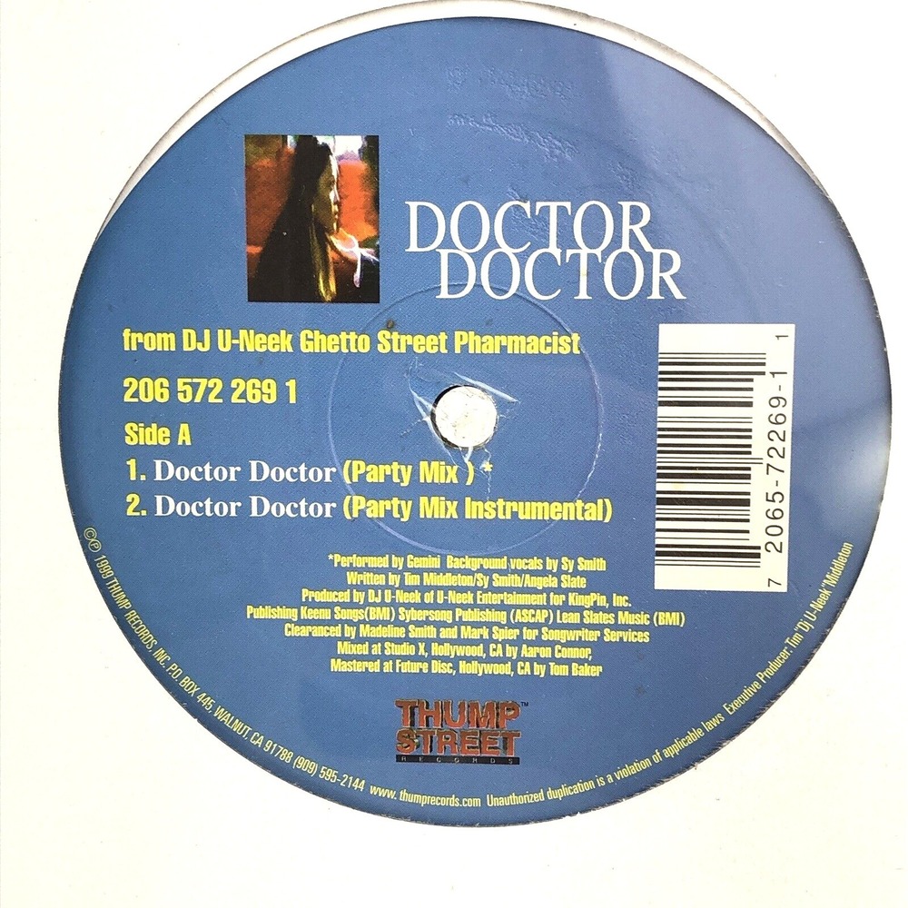 DJ U Neek Vinyl LP Record Album Doctor Doctor RAP HIP HOP Techno Sealed Shrink